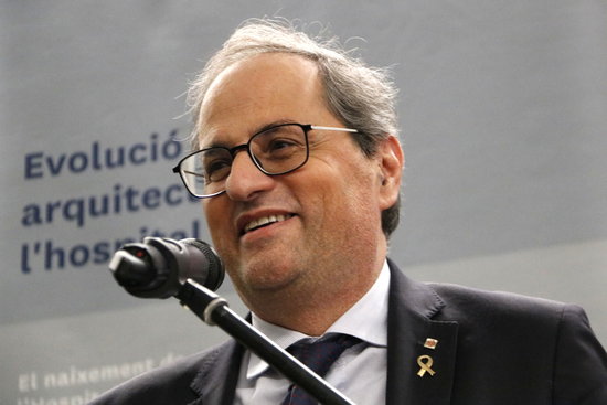 Quim Torra at an event in Vic on January 10, 2020 (by Laura Busquets)